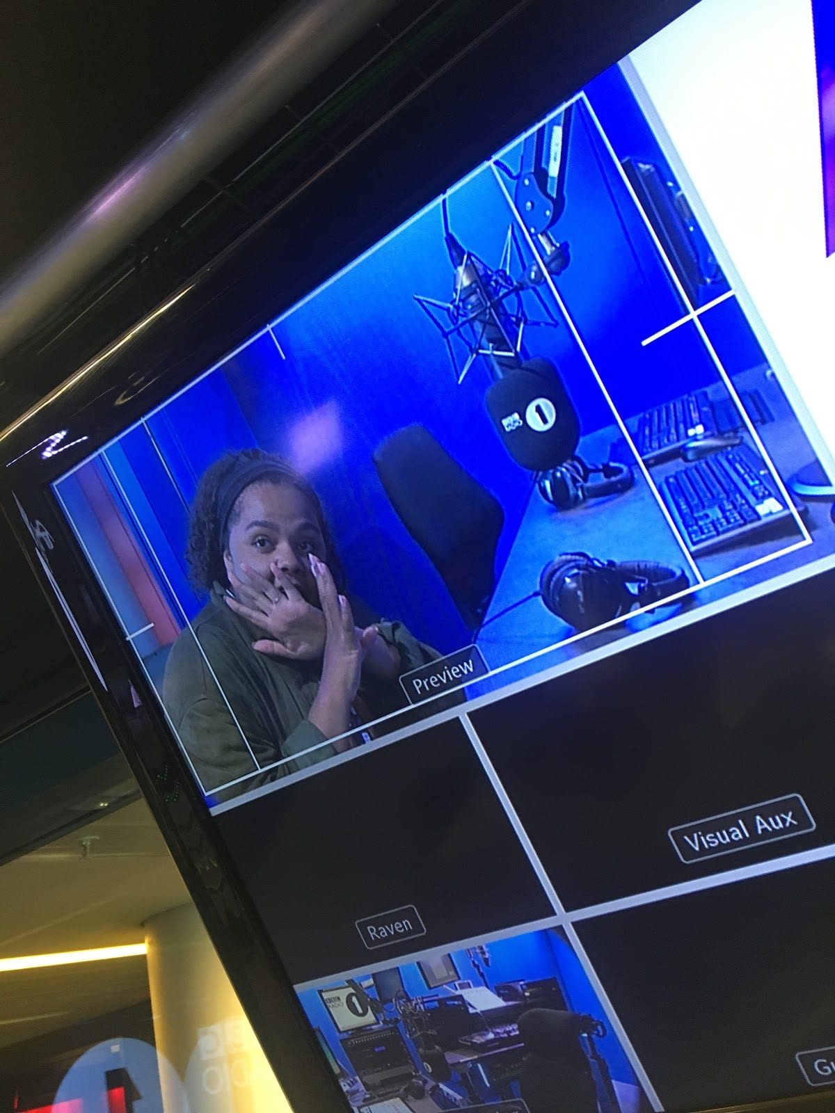 Jessica on screen at the BBC