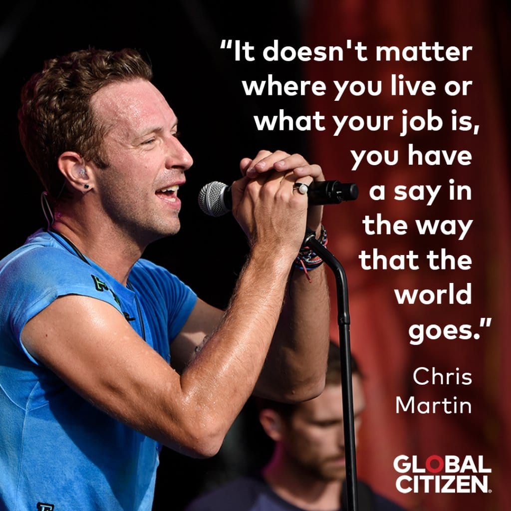 Chris Martin Global Citizen